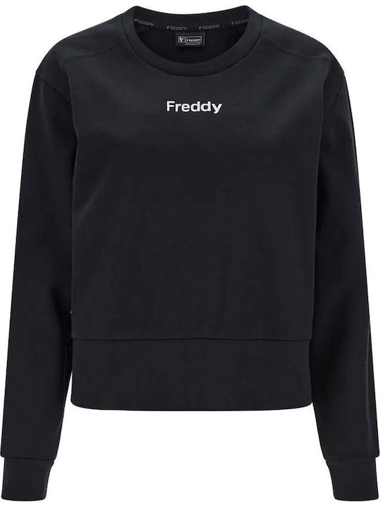 Freddy Cropped Women's Sweatshirt Black