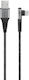 Goobay Angle (90°) / Braided USB 2.0 Cable USB-C male - USB-A 60W Gray 2m (64657)