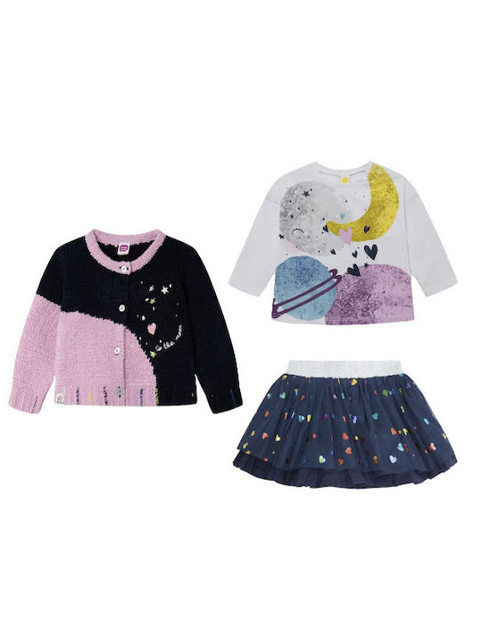 Tuc Tuc Kids Set with Skirt Winter 3pcs Multicolour