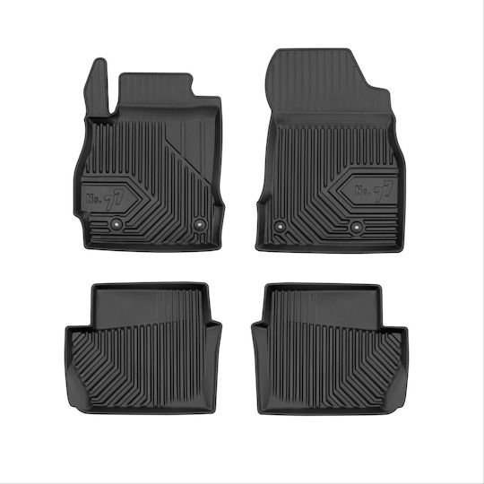 Frogum Set of Front and Rear Mats 4pcs Tray Type for Mazda 2 2007-2014 Black