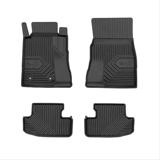 Frogum Set of Front and Rear Mats 4pcs for Ford Mustang 2014-2023 Black