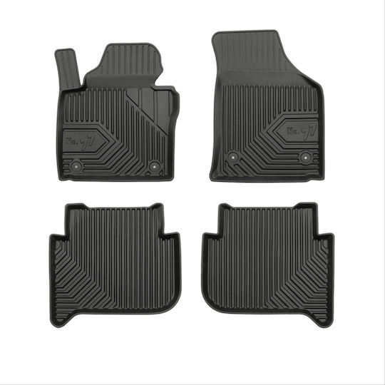 Frogum Set of Front and Rear Mats 4pcs for Volkswagen Touran 2003-2010 Black