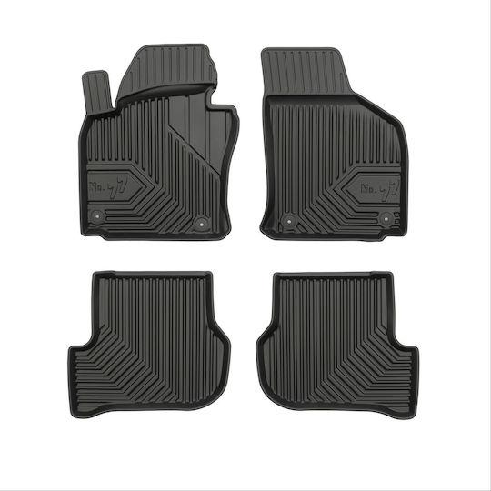 Frogum Set of Front and Rear Mats 4pcs for Seat Leon / Toledo Skoda Octavia Volkswagen Golf 2005-2012 Black