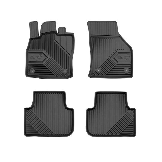 Frogum Set of Front and Rear Mats 4pcs for Volkswagen Golf Sportsvan 2014-2020 Black