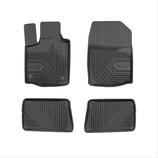 Frogum Set of Front and Rear Mats 4pcs for Renault Twingo 2007-2014 Black