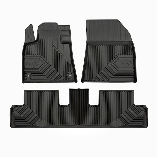 Frogum Set of Front and Rear Mats 3pcs for Citroen C4 / SpaceTourer 2013-2019 Black