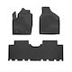 Frogum Set of Front and Rear Mats 3pcs for Ford Galaxy 1995-2006 Black