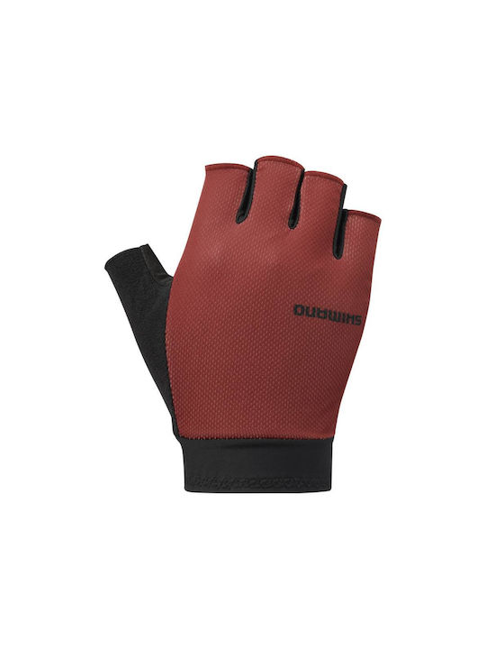 Shimano Half Finger Cycling Gloves Adults Red