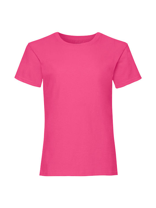 Damen Baumwoll-T-Shirt Fuchsia