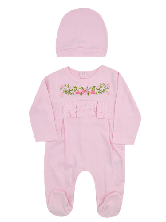 Extan Bebe Baby Bodysuit Set with Accessories Pink