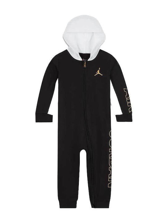 Jordan COVERALL Бебешко Боди Дълъг ръкав Черен