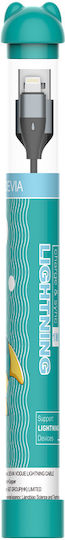 Devia Bubble Fish Regular USB-A la Cablu Lightning Albastru 1m (300639)