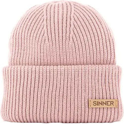 Sinner Beanie Unisex Beanie Gestrickt in Rosa Farbe