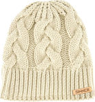 Sinner Beanie Σκούφος Πλεκτός σε Λευκό χρώμα