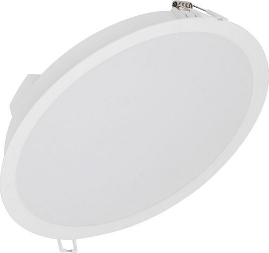 Ledvance Στρογγυλό Χωνευτό LED Panel 30W με Φυσικό Λευκό Φως 4000K 21.5εκ.