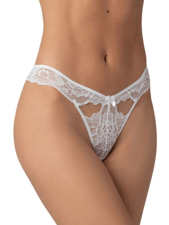 Milena by Paris Women's String with Lace White