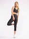 Training Women's Capri Leggings Firming High Waist Push Up Black