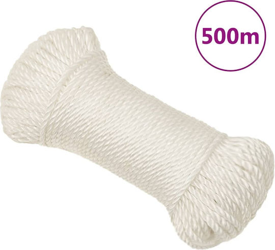 vidaXL Σχοινί Στριφτό 500m από Πολυπροπυλένιο 0.024kg Λευκό