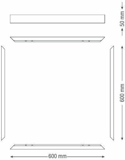 Ledvance Πλαίσιο Στήριξης για Φωτιστικά Λευκό 600SURFACE