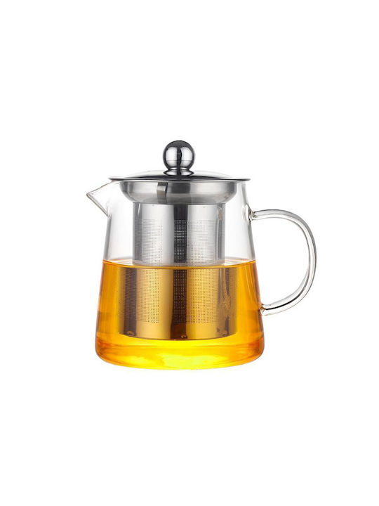 Teapot Set Glass with Filter Transparent 950ml 1pc