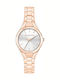 Trussardi Metropolitan Γυναικείο Ρολόι 30mm Μπαταρίας με Ροζ Χρυσό Μεταλλικό Μπρασελέ