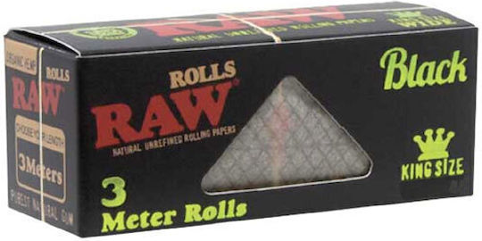 Raw Black Organic Ρολά Στριφτού Τσιγάρου King Size 3m 12τμχ
