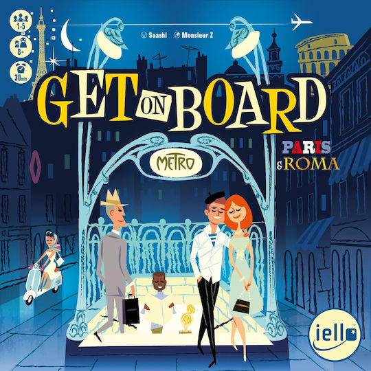 Board Game Get on Board Paris & Roma for 1-5 Players 8+ Years Old (EN) Iello