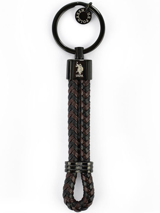 U.S. Polo Assn. Black Leather Key Holder