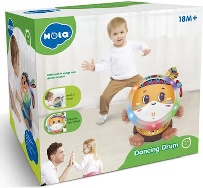 Hola Toys Musikinstrument Dancing Drum mit Musik und Licht für 18++ Monate