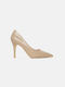 InShoes Pointed Toe Beige Heels