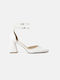 InShoes White Heels with Strap