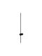 Braytron Modern Lamp Wall with Integrated LED and Warm White Light Black 10x80cm