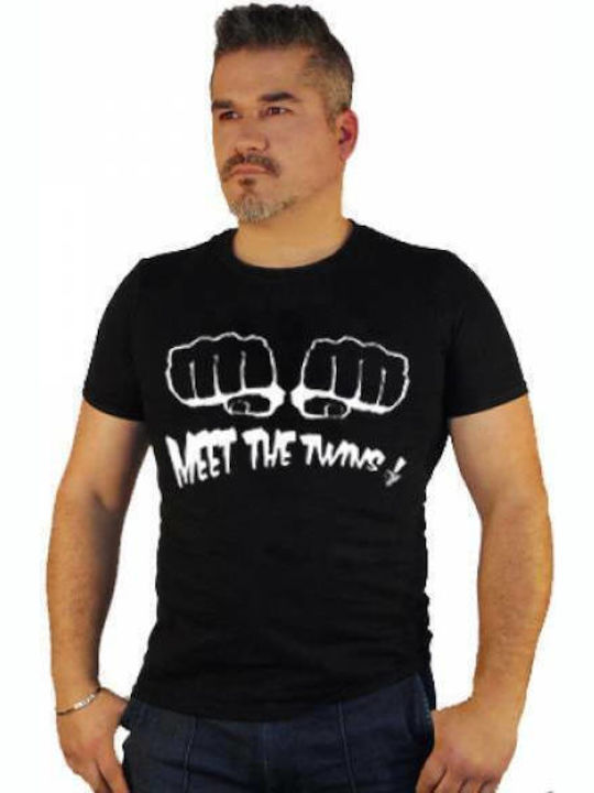 Meet The Twins T-shirt Μαύρο