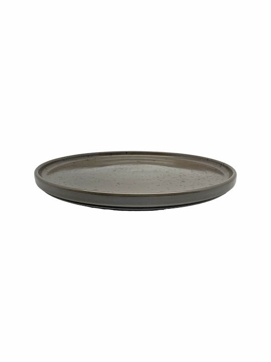 Ankor Teller Untiefe aus Porzellan Gray mit Durchmesser 26.5cm