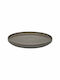 Ankor Plate Desert made of Porcelain Gray with Diameter 22cm
