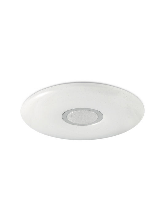 Braytron Jade Μοντέρνα Μεταλλική Πλαφονιέρα Οροφής με Ενσωματωμένο LED σε Λευκό χρώμα 35cm