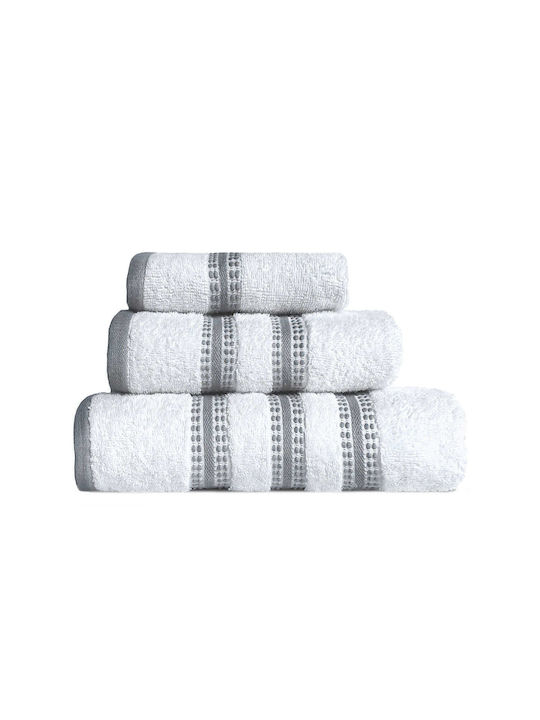 Nef-Nef 3pc Bath Towel Set Promise 033564 White Weight 480gr/m²