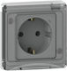 Redled Single Walled White Power Socket