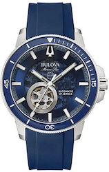 Bulova Marine Star Ρολόι Αυτόματο με Μπλε Καουτσούκ Λουράκι