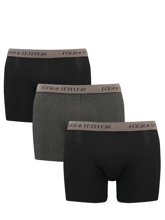 Scotch & Soda Ανδρικά Μποξεράκια Black/Grey 3Pack