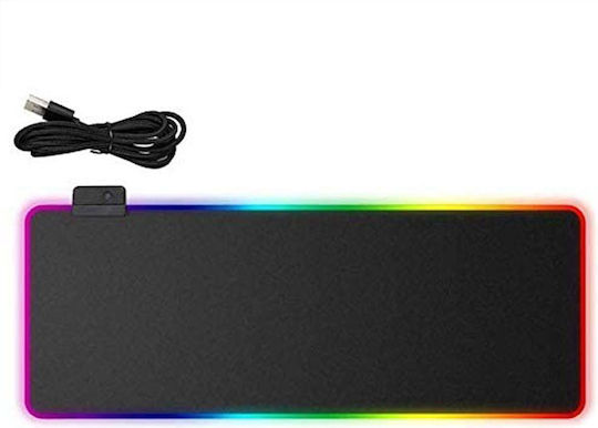 Factory XL Gaming Mouse Pad με RGB Φωτισμό μέσω USB Μαύρο 33887723