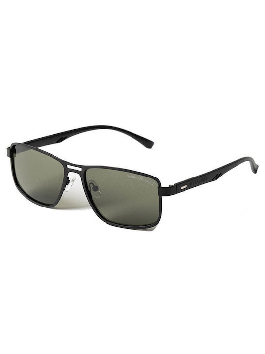 Moscow Mule Men's Sunglasses with Black Metal Frame and Green Polarized Lens MM/5925/2