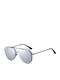 Moscow Mule Sunday Men's Sunglasses with Blue Metal Frame and Silver Polarized Mirror Lens MM/8517/4