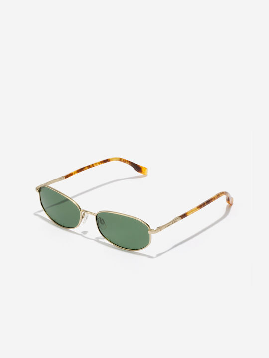 Hawkers Sunglasses with Gold Metal Frame and Green Lenses HAME22DEM0