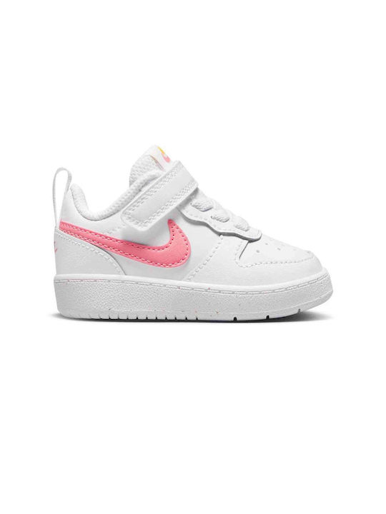 Nike Παιδικά Sneakers Court Borough White / Laser Orange / Coral Chalk