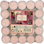 Scented Tealights Rose Pink (up to 4hrs Duration) 25pcs