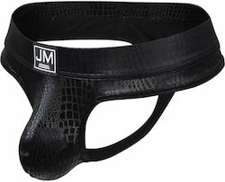 Jockmail Jockstrap Sexy pentru bărbați Negru