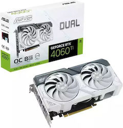 Asus GeForce RTX 4060 Ti 8GB GDDR6 Dual OC White Κάρτα Γραφικών