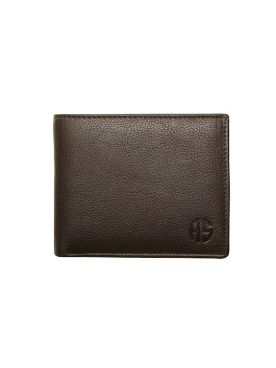 Alpha Status Men's Leather Wallet with RFID Brown