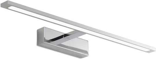 Braytron Modern Leuchte Badezimmer mit Integrierter LED und Einstellbares Weißes Licht Silber 60x12cm
